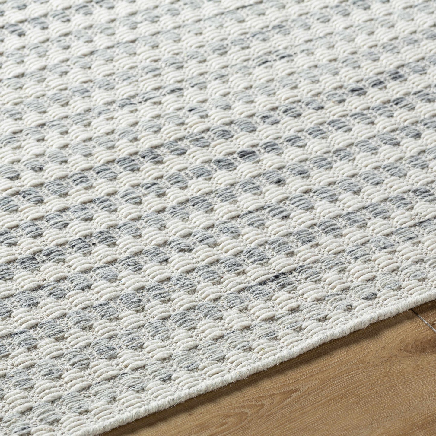 Gray Stripe Wool Area Rug - Boutique Rugs