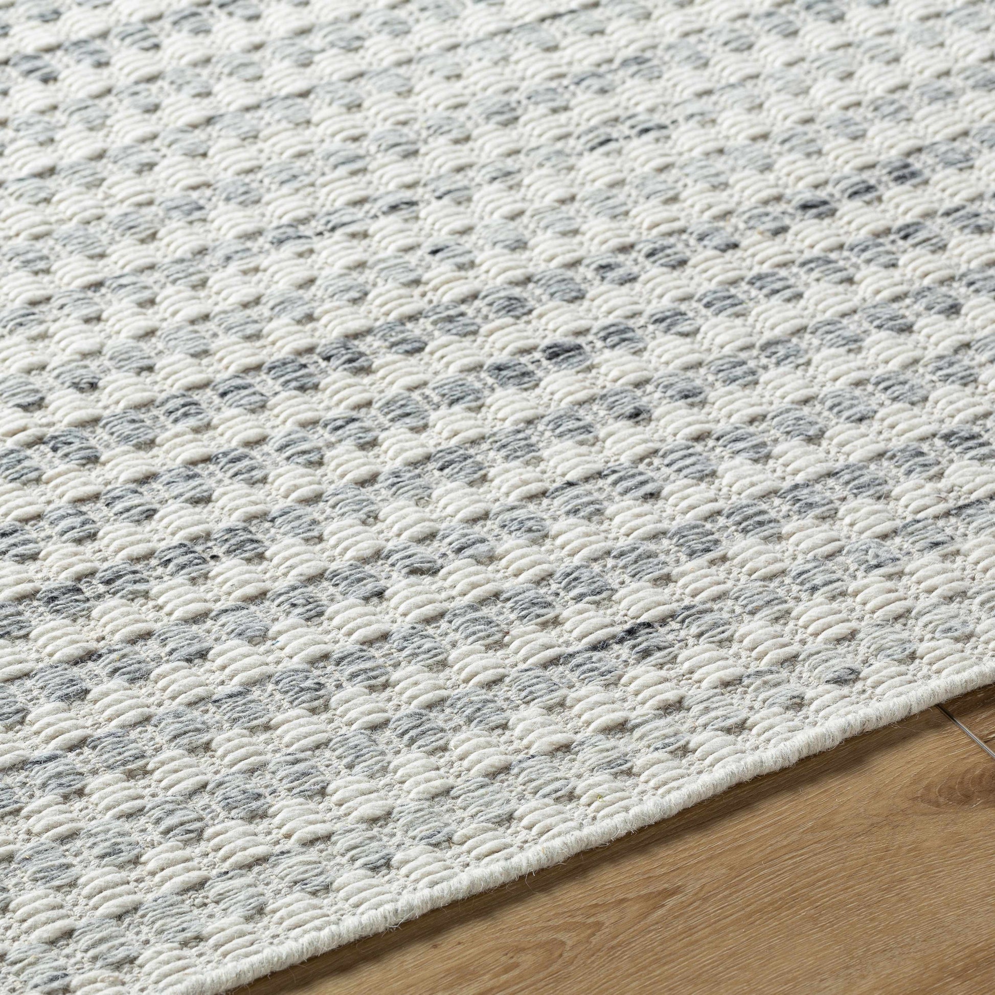 Gray Stripe Wool Area Rug - Boutique Rugs