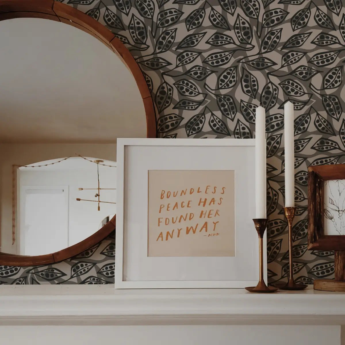 Toby Wallpaper - Playful Leaves - by Erin Silliman Designs - Loomwell Home Goods