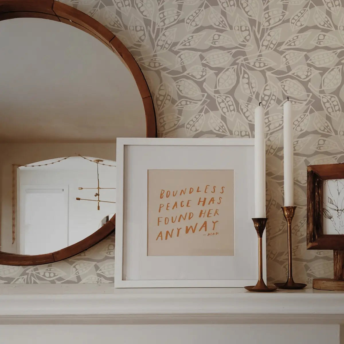 Toby Wallpaper - Playful Leaves - by Erin Silliman Designs - Loomwell Home Goods