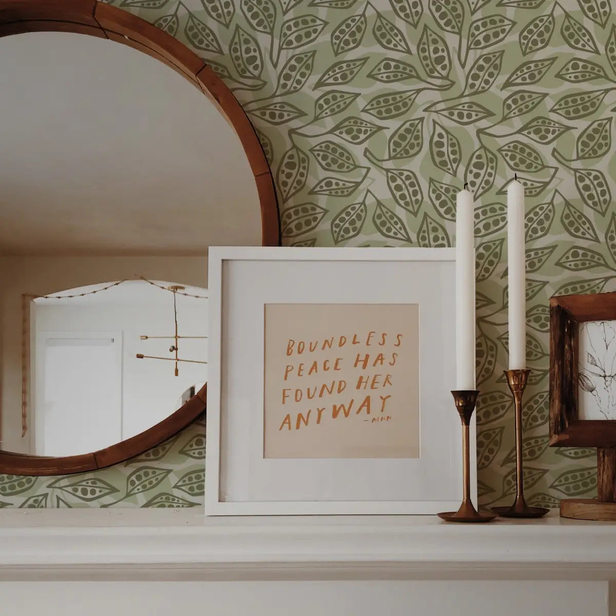 Toby Wallpaper - Playful Leaves - by Erin Silliman Designs - Loomwell Home Goods