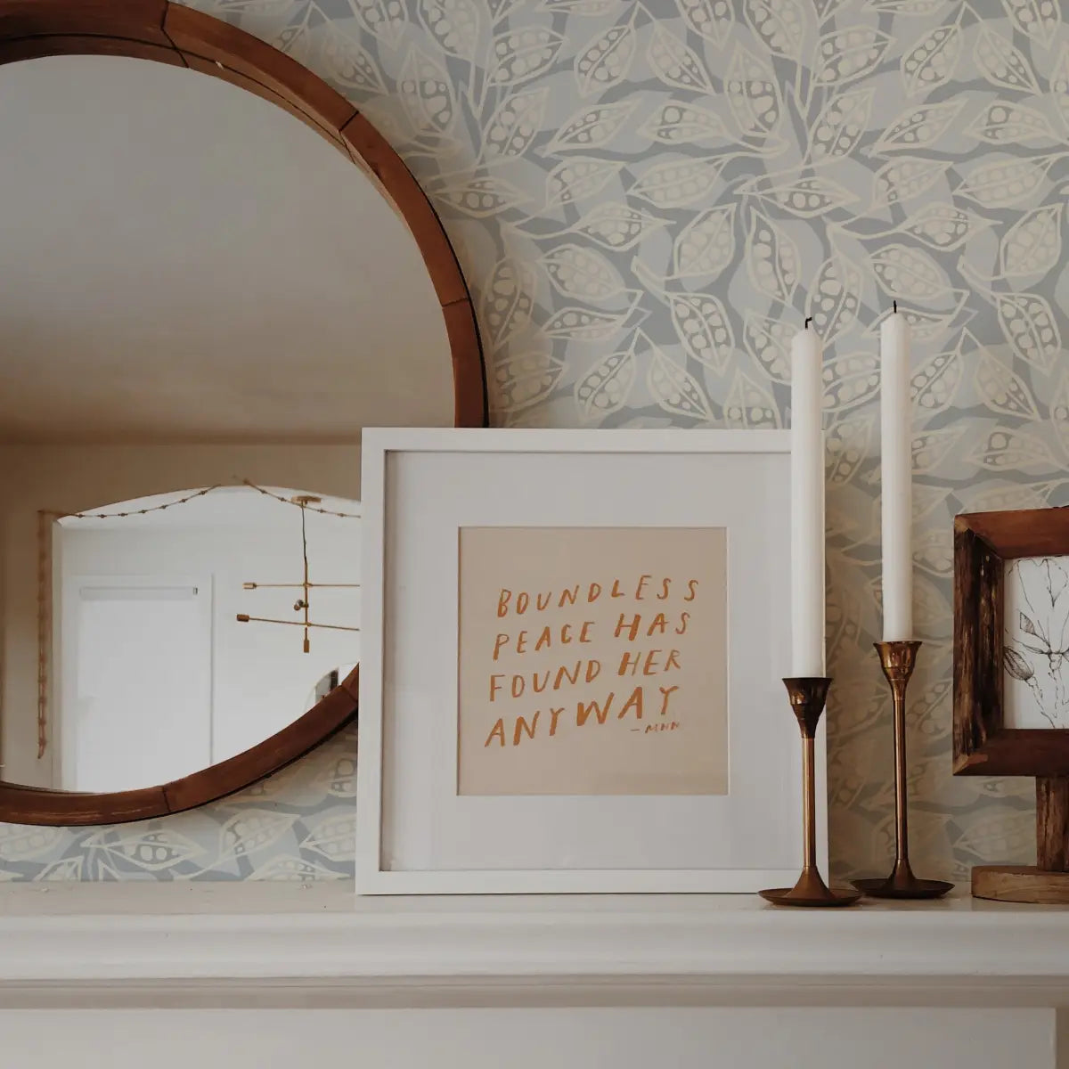 Toby Wallpaper - Playful Leaves - by Erin Silliman Designs - Loomwell Home Goods