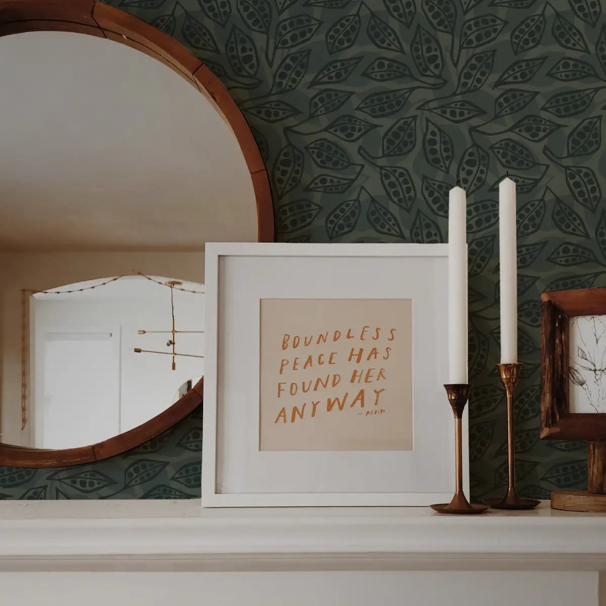 Toby Wallpaper - Playful Leaves - by Erin Silliman Designs - Loomwell Home Goods