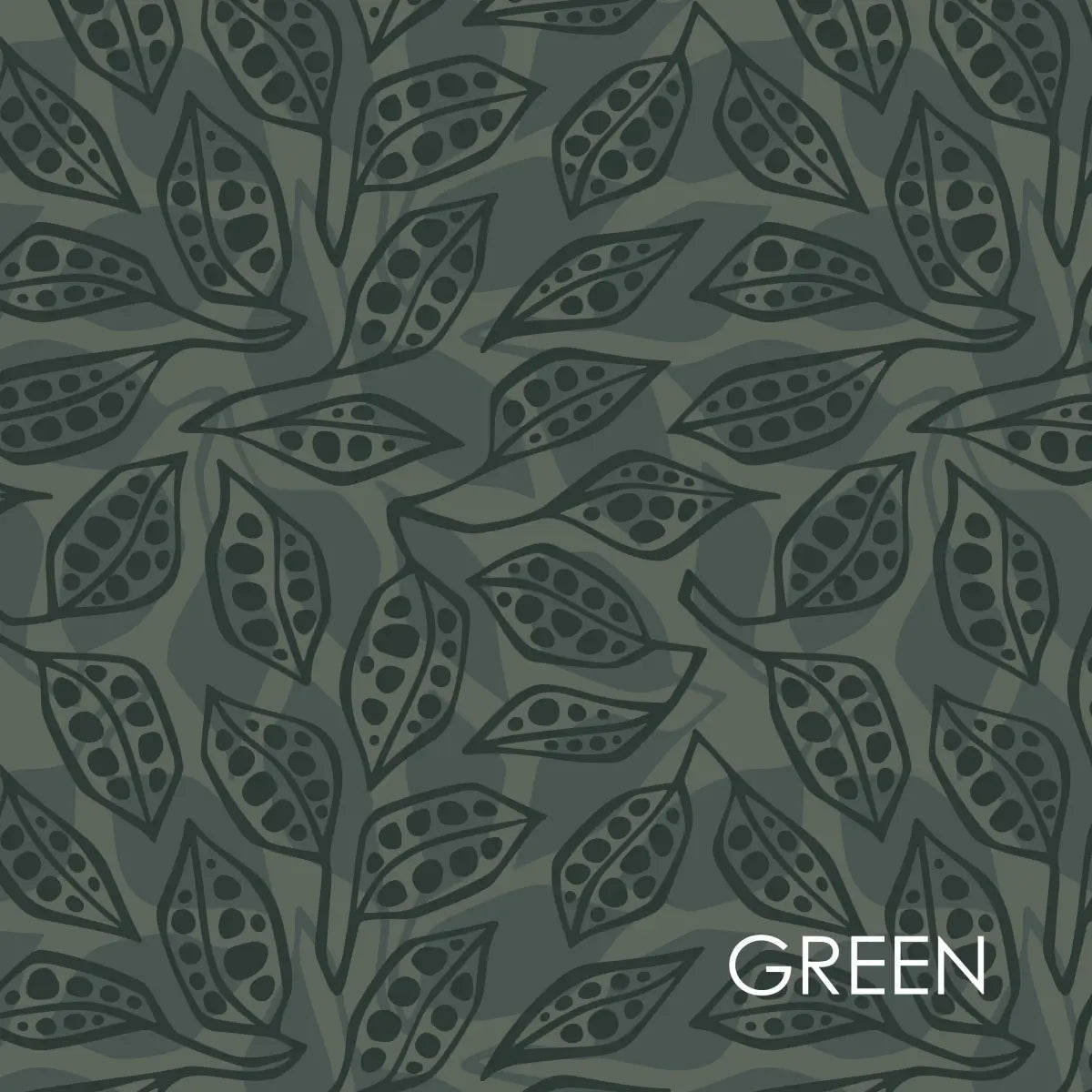 Toby Wallpaper - Playful Leaves - by Erin Silliman Designs - Sample 1 foot by 1 foot / Green - Loomwell Home Goods