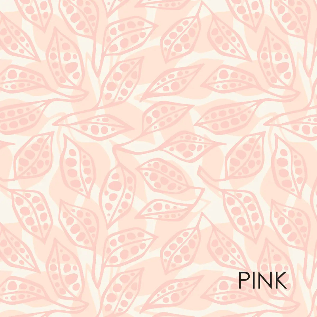 Toby Wallpaper - Playful Leaves - by Erin Silliman Designs - Sample 1 foot by 1 foot / Pink - Loomwell Home Goods