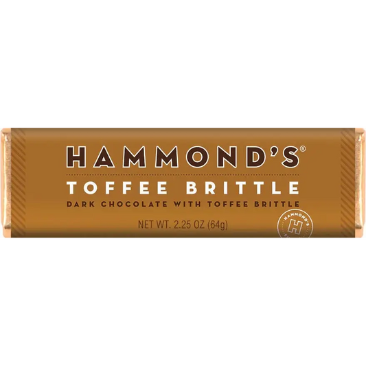 Toffee Brittle - Dark Chocolate Candy Bar - Hammond’s Candies