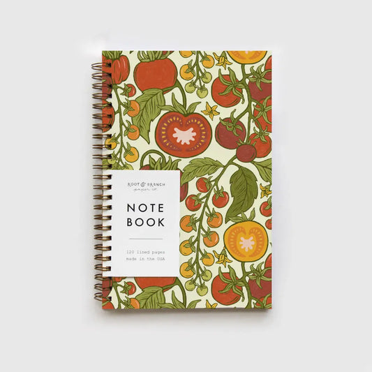 Notebook - Tomatoes on the Vine - Spiral Bound - Root & Branch Paper Co.