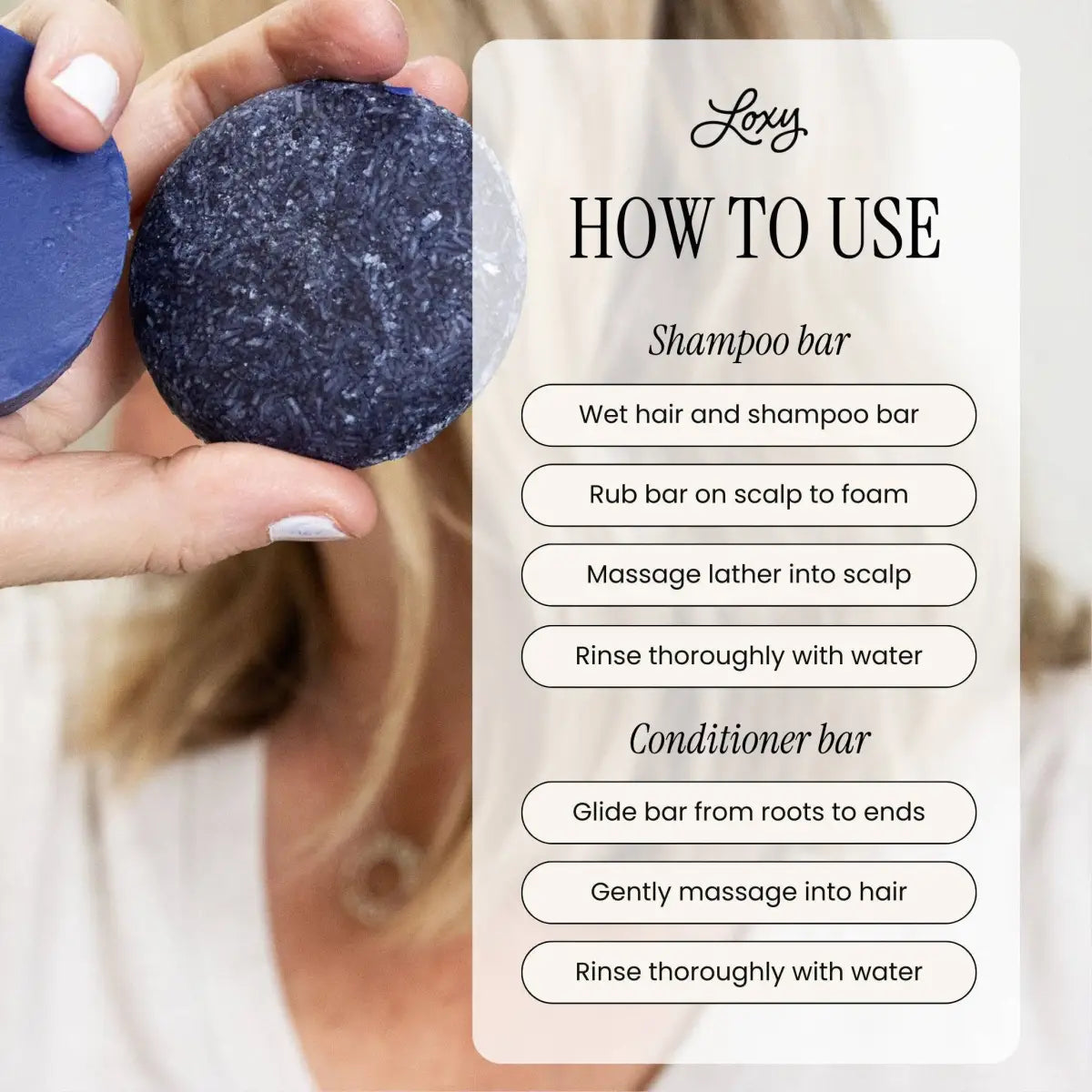 Shampoo Bar - TONE for Gray or Color-Treated Hair with Biotin - Loxy