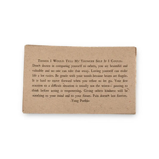Quote on Handmade Paper - Individual Card - Sugarboo &