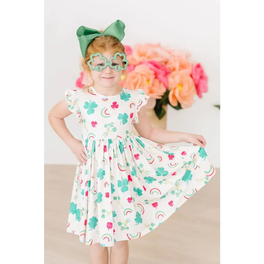 Top of the Mornin’ Flutter Sleeve Twirl Dress - Mila & Rose ®