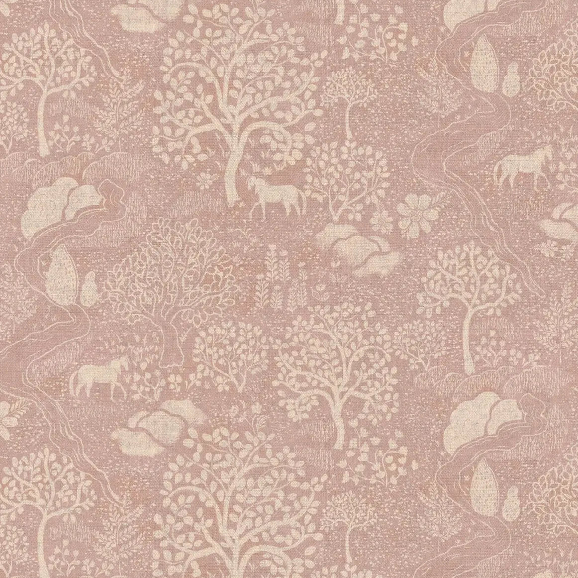 Townsley Wallpaper - Pastel Forest with Horses - by Aynsley Ovard x Bloomery Decor - Loomwell Home Goods