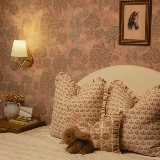 Townsley Wallpaper - Pastel Forest with Horses - by Aynsley Ovard x Bloomery Decor - Loomwell Home Goods