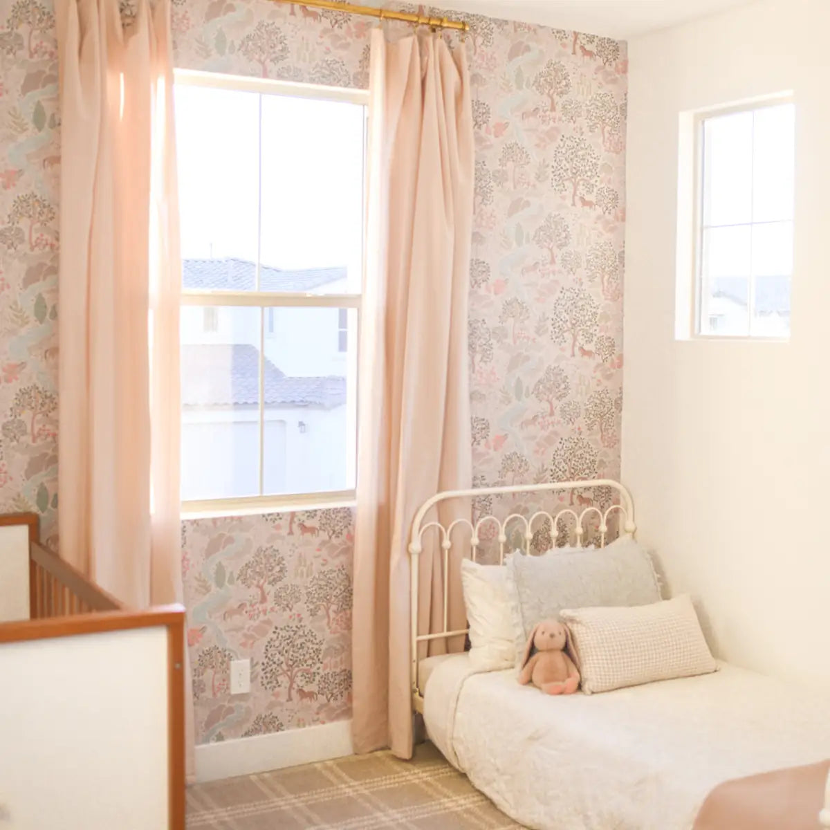 Townsley Wallpaper - Pastel Forest with Horses - by Aynsley Ovard x Bloomery Decor - Loomwell Home Goods