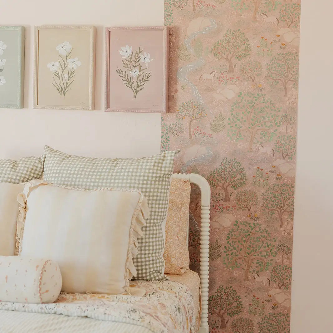 Townsley Wallpaper - Pastel Forest with Horses - by Aynsley Ovard x Bloomery Decor - Loomwell Home Goods