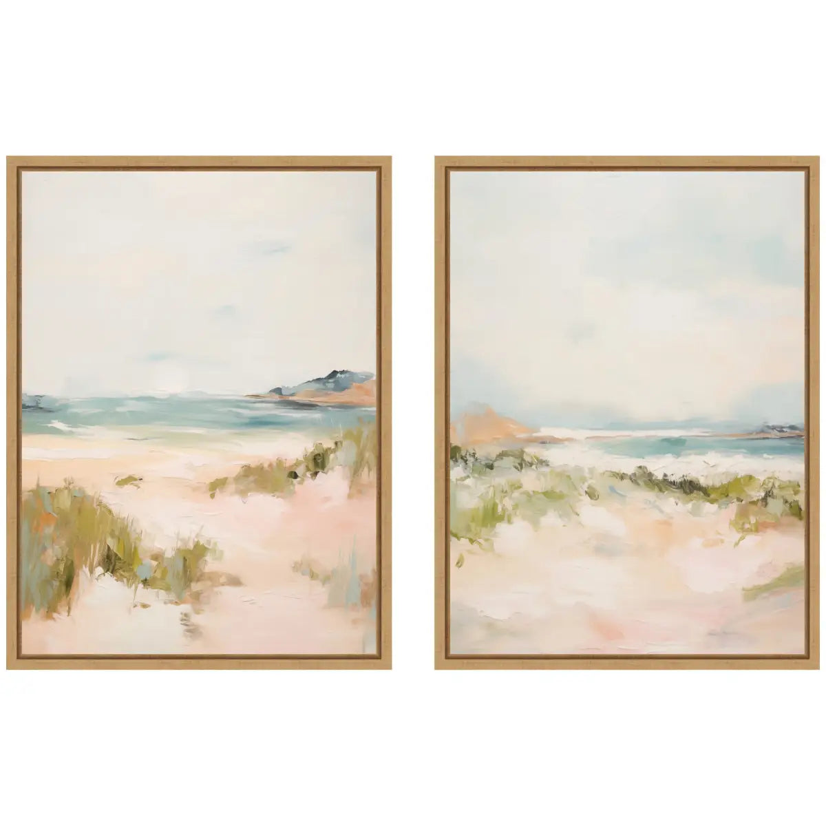 Canvas Art Print Set of 2 - Tranquil Landscape - Sylvie Natural - kateandlaurel