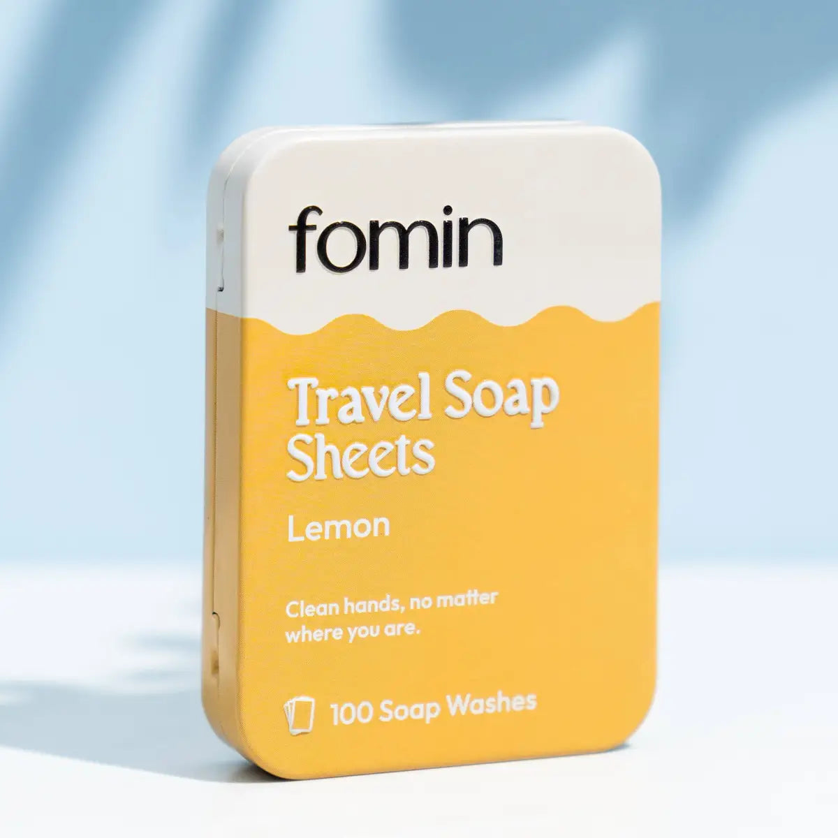 Travel Soap Sheets Tin - 100 sheets - Lemon - Fomin