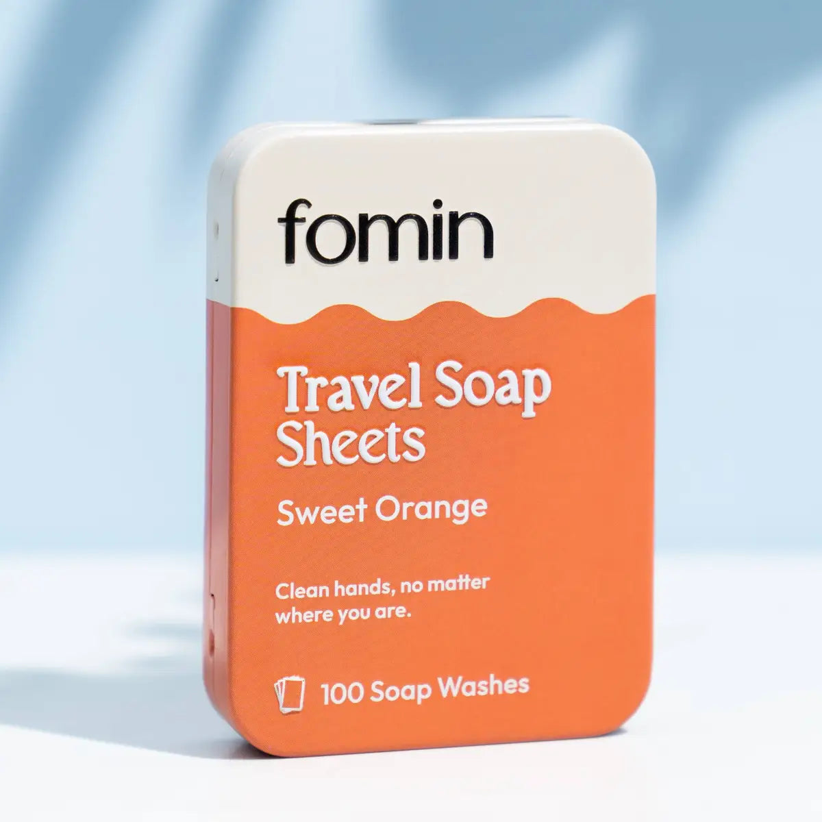 Travel Soap Sheets Tin - 100 sheets - Orange - Fomin