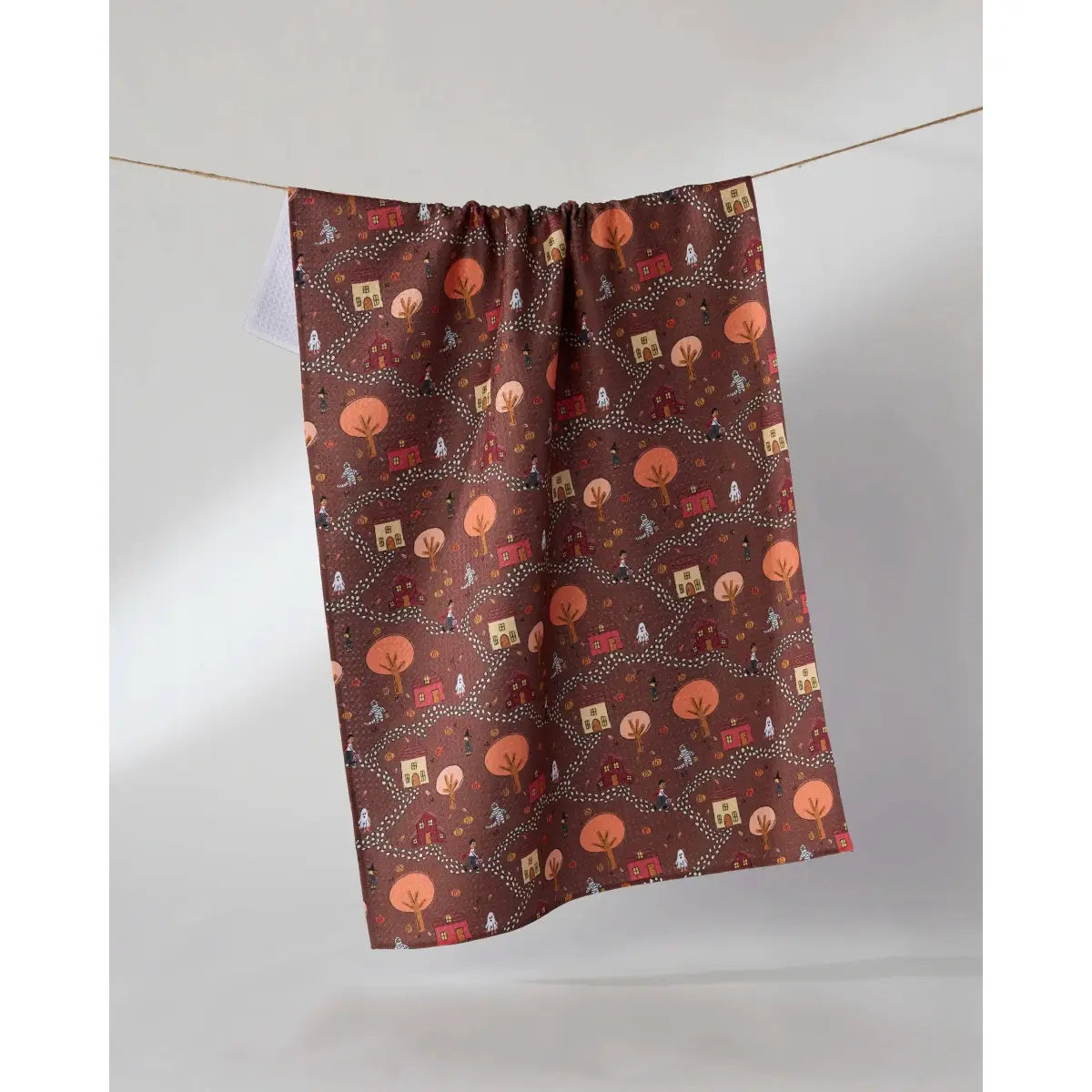 Kitchen Towel - Halloween Treat Trail - Geometry