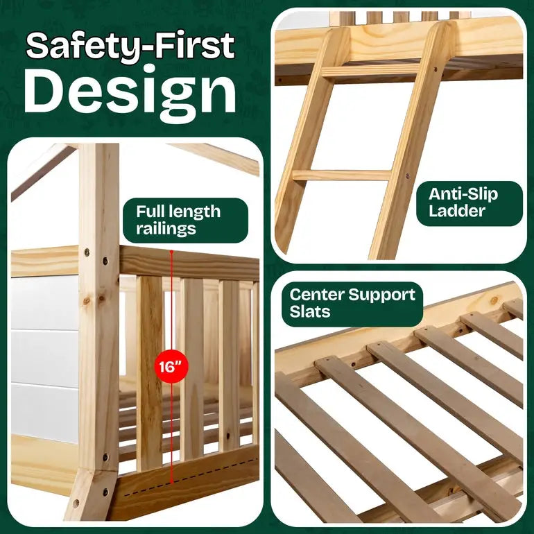 Treehouse Kid Bunk Bed - Fun Child’s Room - Megsu