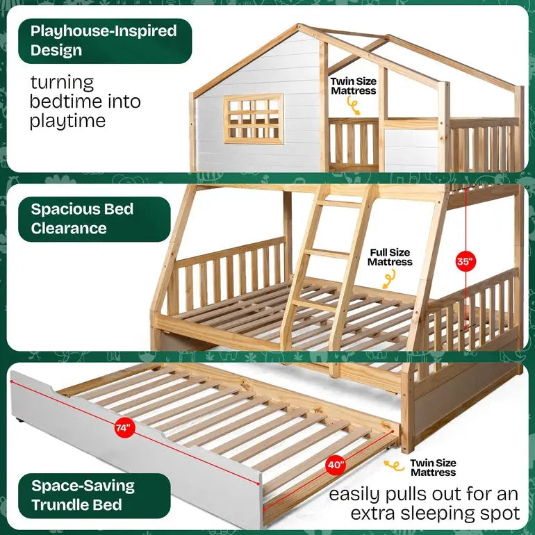 Treehouse Kid Bunk Bed - Fun Child’s Room - Megsu