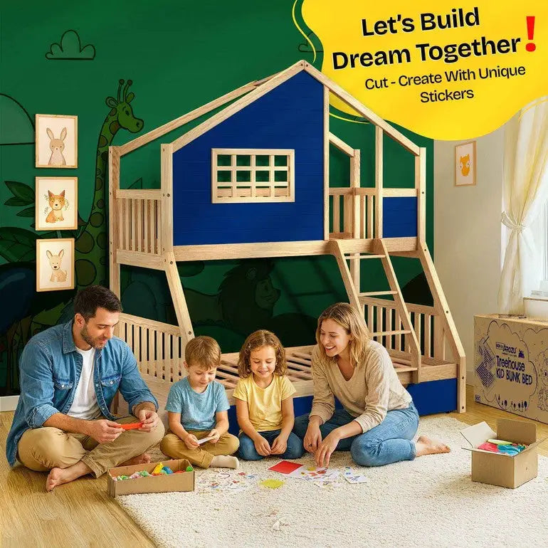 Treehouse Kid Bunk Bed - Fun Child’s Room - Megsu