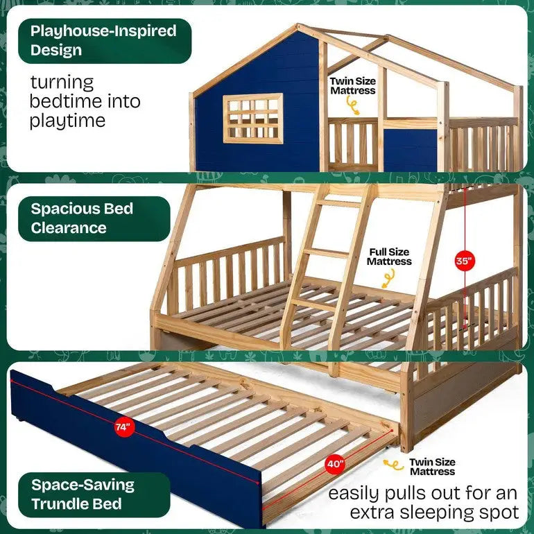 Treehouse Kid Bunk Bed - Fun Child’s Room - Megsu