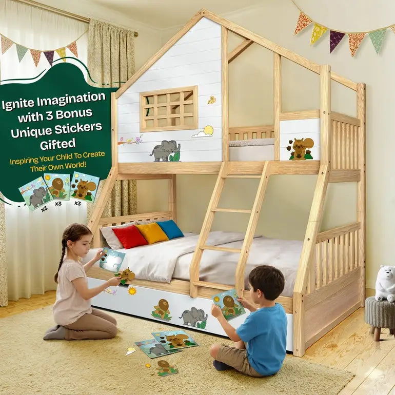 Treehouse Kid Bunk Bed - Fun Child’s Room - Megsu