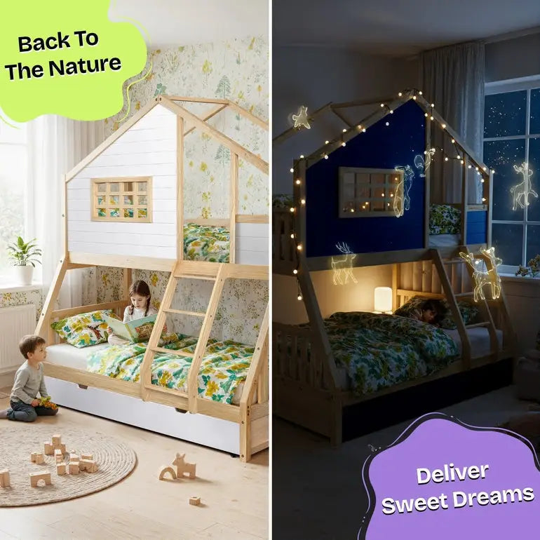 Treehouse Kid Bunk Bed - Fun Child’s Room - Megsu