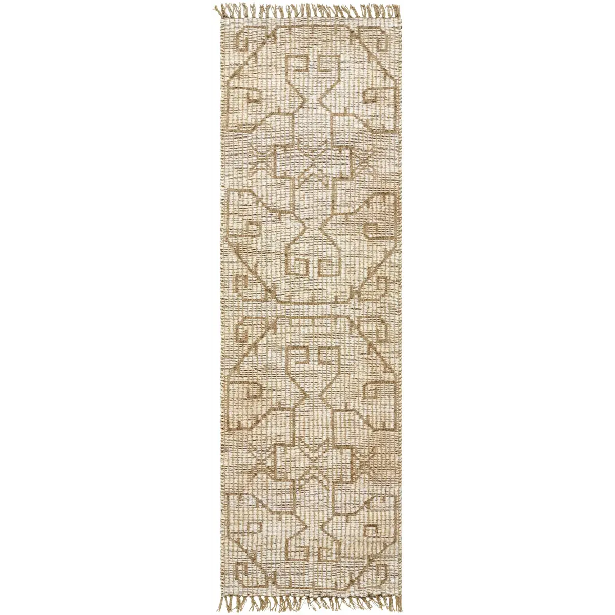 Tribal Brown Jute Rug - 2’6’’ x 8’ Runner - Boutique Rugs