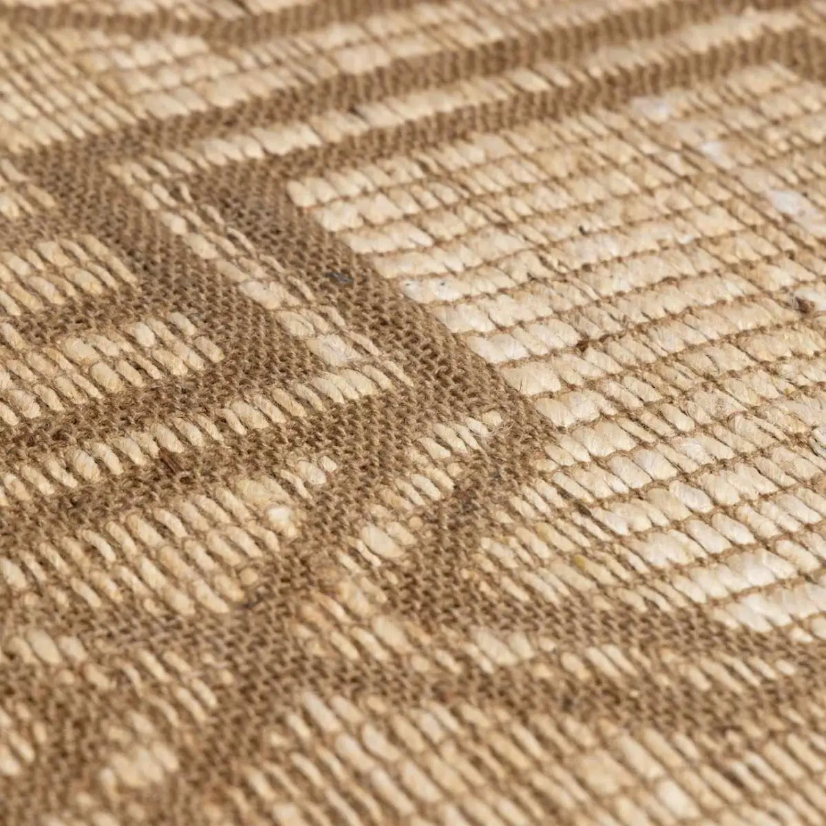 Tribal Brown Jute Rug - 27’’ x 45’’ Rectangle - Boutique Rugs