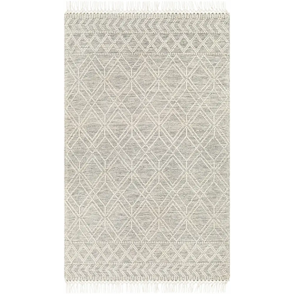 Tribal Geometric Wool Area Rug - 5’ x 7’6’’ Rectangle - Boutique Rugs