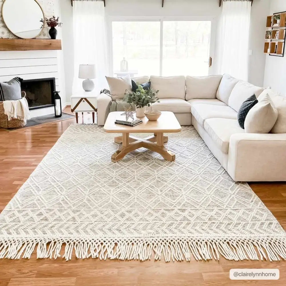 Tribal Geometric Wool Area Rug - Boutique Rugs