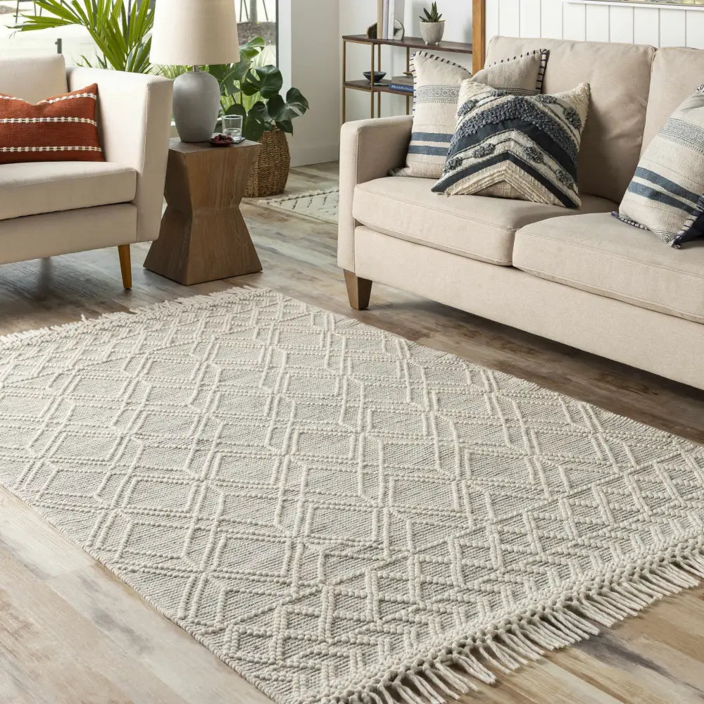 Tribal Geometric Wool Area Rug - Boutique Rugs