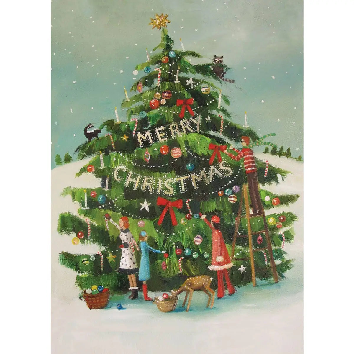 Christmas Card - Trim The Tree by Janet Hill - Hester & Cook - Stationery