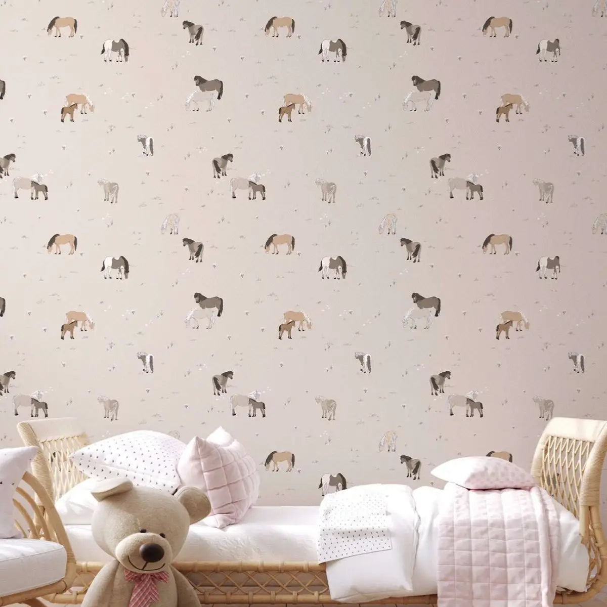 Trish Wallpaper - Horses and Ponies for Kids - by Micush - Loomwell Home Goods