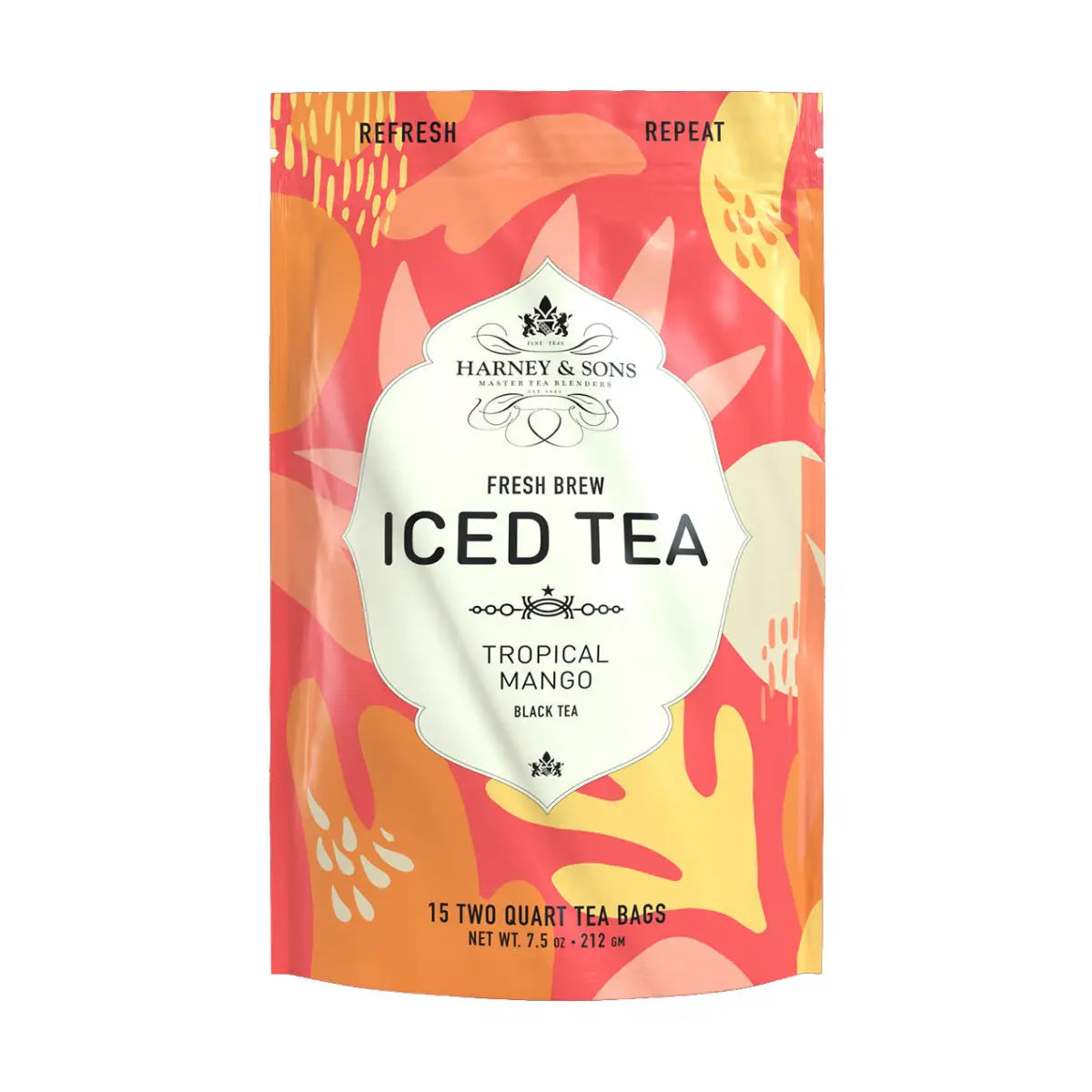 Tropical Mango Fresh Brew Iced Tea - Iced Tea Pouches / Bag of 15 Pouches - Harney & Sons Fine Teas