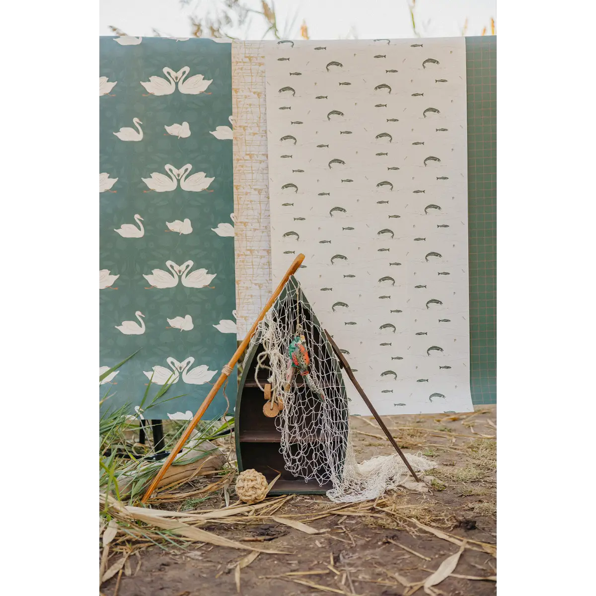 Trout Wallpaper - Fish Lake - by Cassandra Zaniboni - Loomwell Home Goods