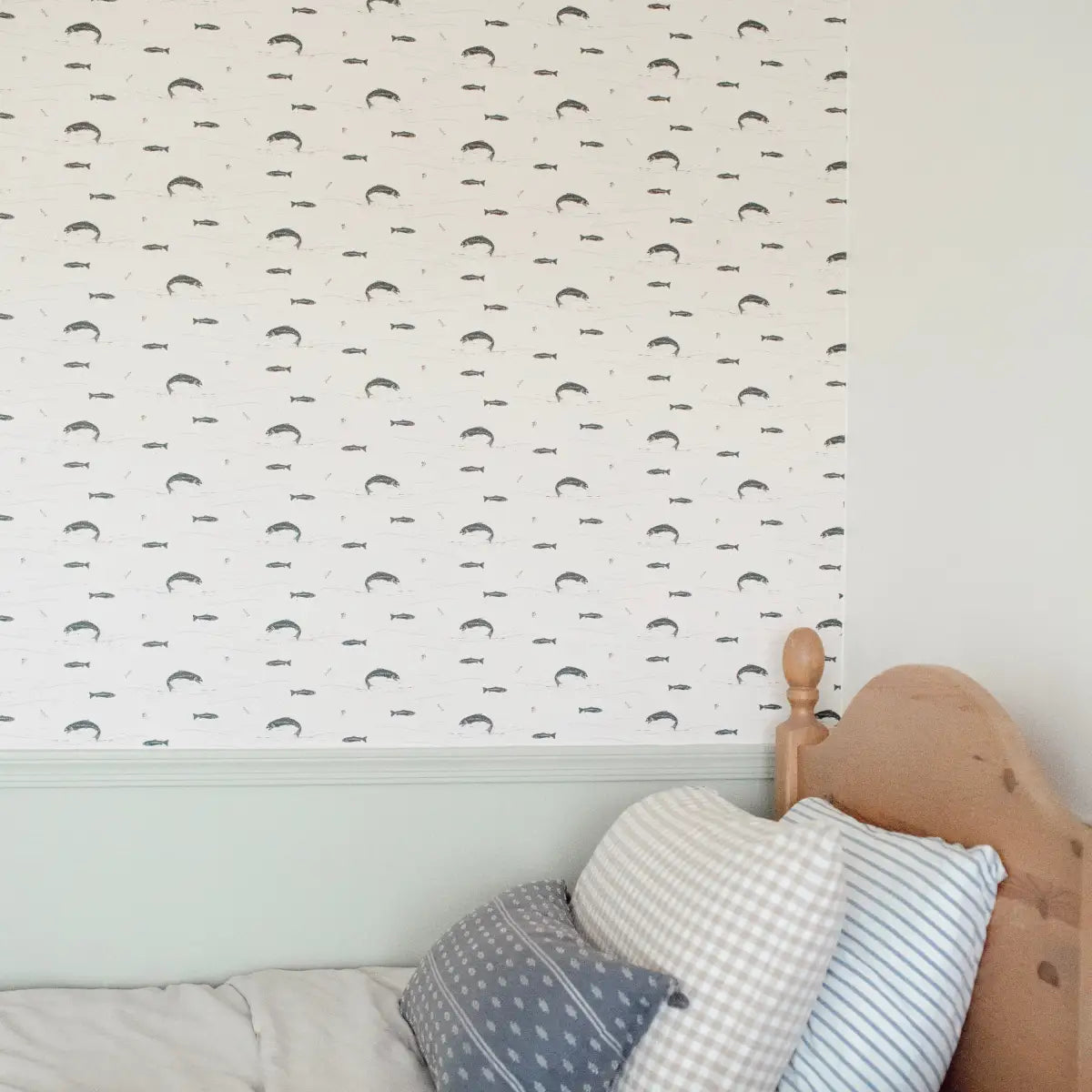Trout Wallpaper - Fish Lake - by Cassandra Zaniboni - Loomwell Home Goods