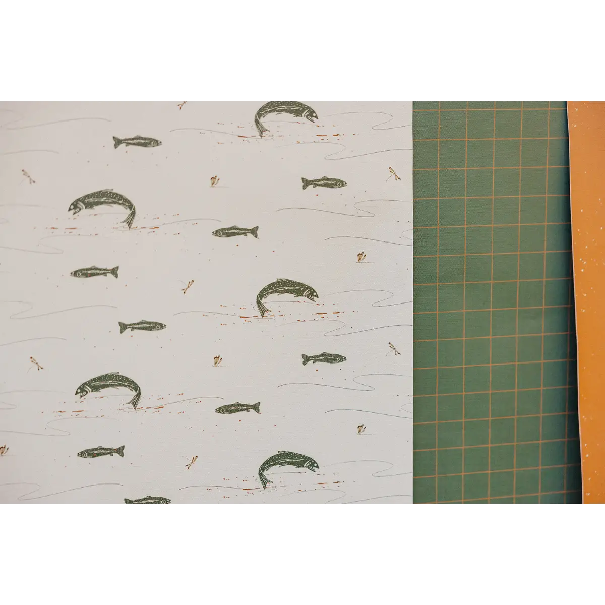 Trout Wallpaper - Fish Lake - by Cassandra Zaniboni - Loomwell Home Goods