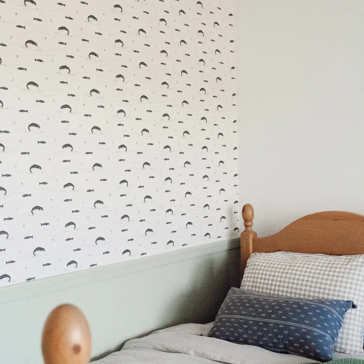 Trout Wallpaper - Fish Lake - by Cassandra Zaniboni - Loomwell Home Goods