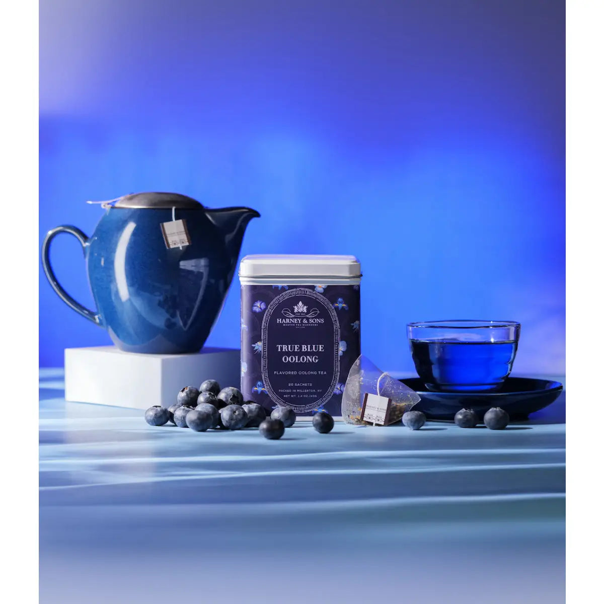 True Blue Oolong Tea - Tin of 20 Sachets - Sachets / Tin of 20 Sachets - Harney & Sons Fine Teas