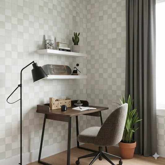 Tuck Wallpaper - Watercolor Checkerboard - by Studio Stephie - Loomwell Home Goods