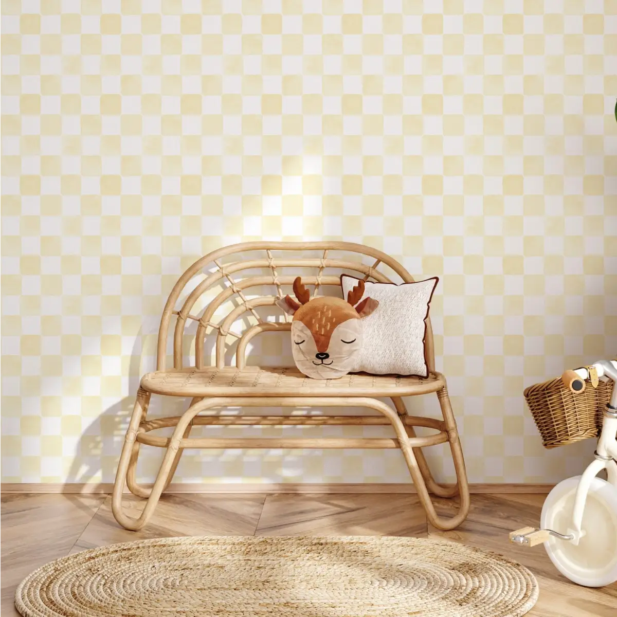 Tuck Wallpaper - Watercolor Checkerboard - by Studio Stephie - Loomwell Home Goods
