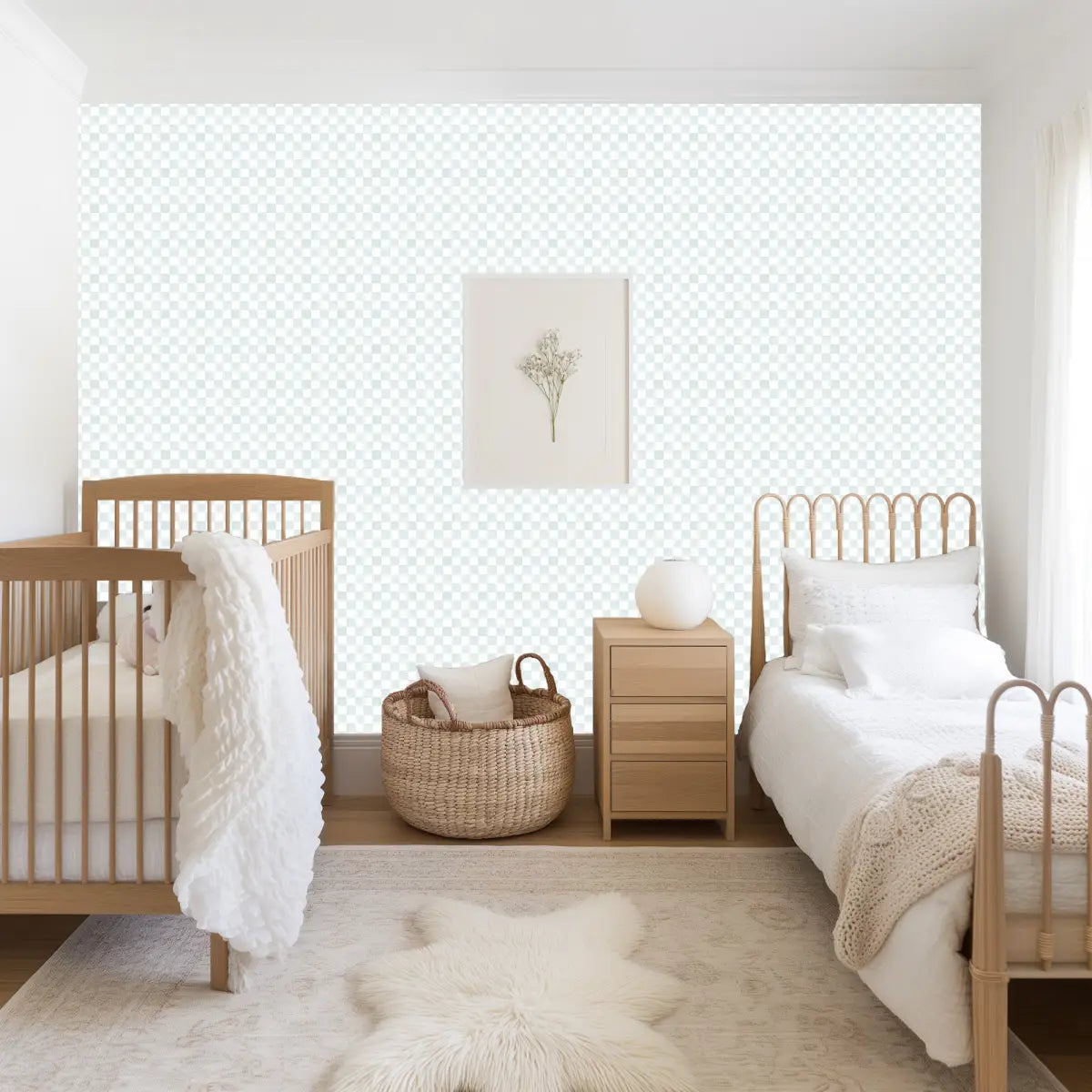 Tuck Wallpaper - Watercolor Checkerboard - by Studio Stephie - Loomwell Home Goods