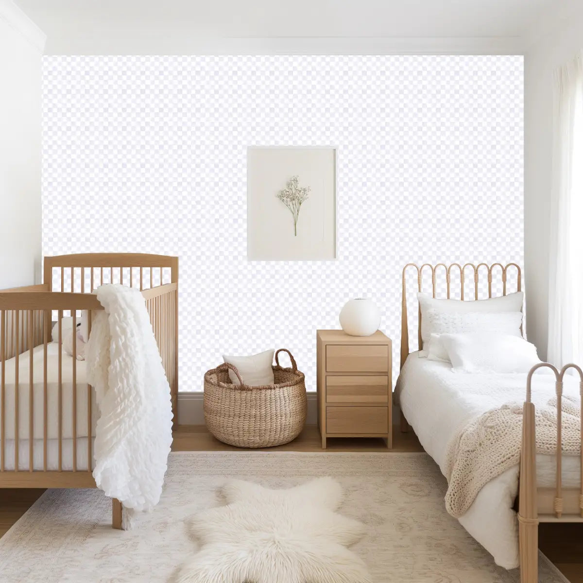 Tuck Wallpaper - Watercolor Checkerboard - by Studio Stephie - Loomwell Home Goods