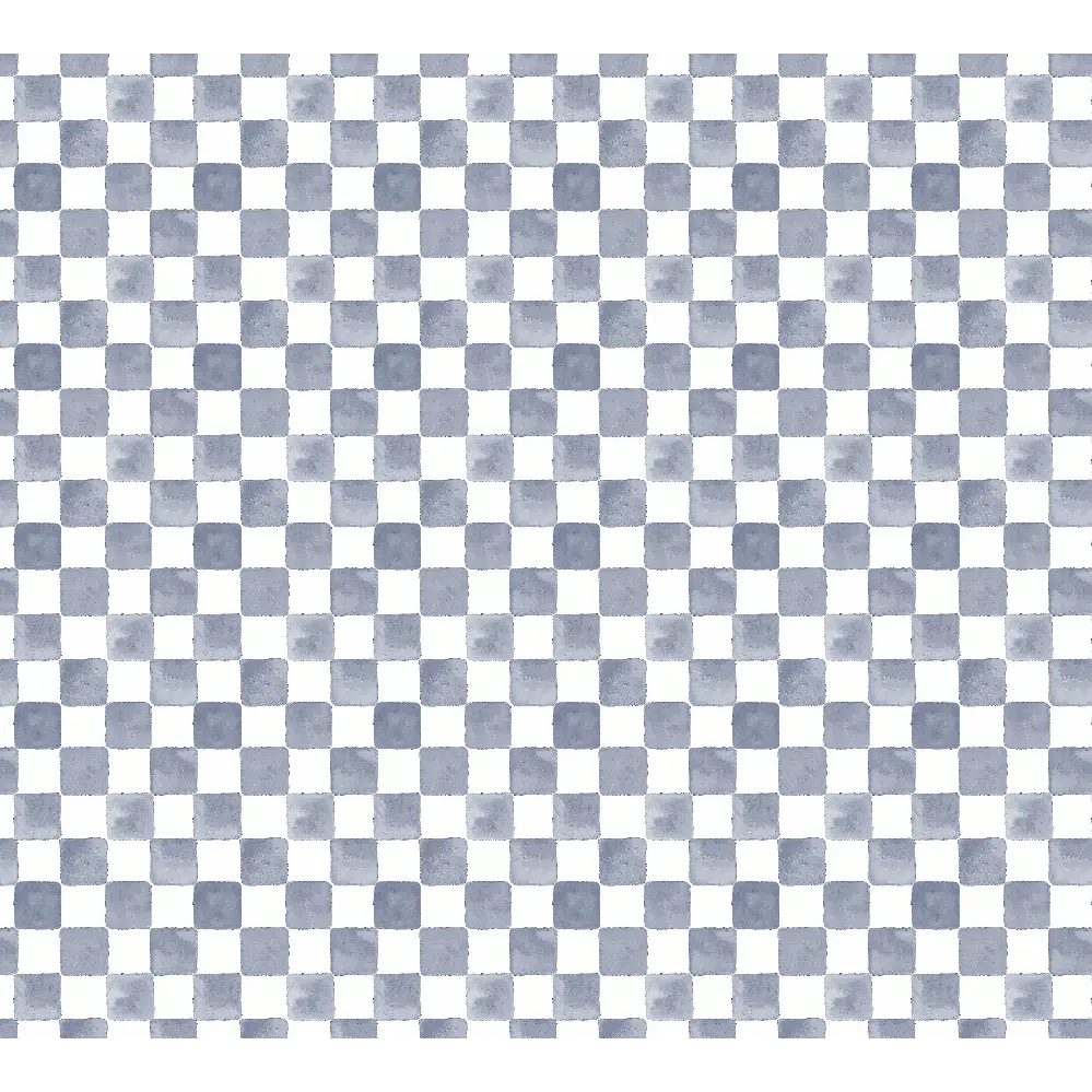 Tuck Wallpaper - Watercolor Checkerboard - by Studio Stephie - Sample 1 foot by 1 foot / Navy - Loomwell Home Goods