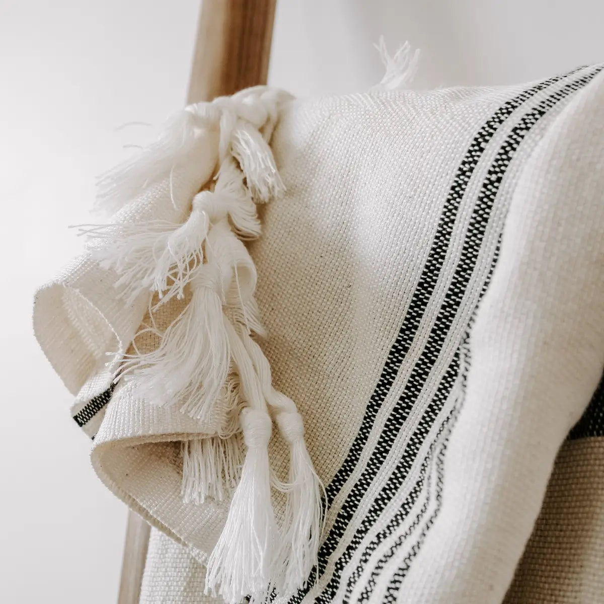 Turkish Cotton + Bamboo Hand Towel - Multi Stripes - Sweet Water Decor