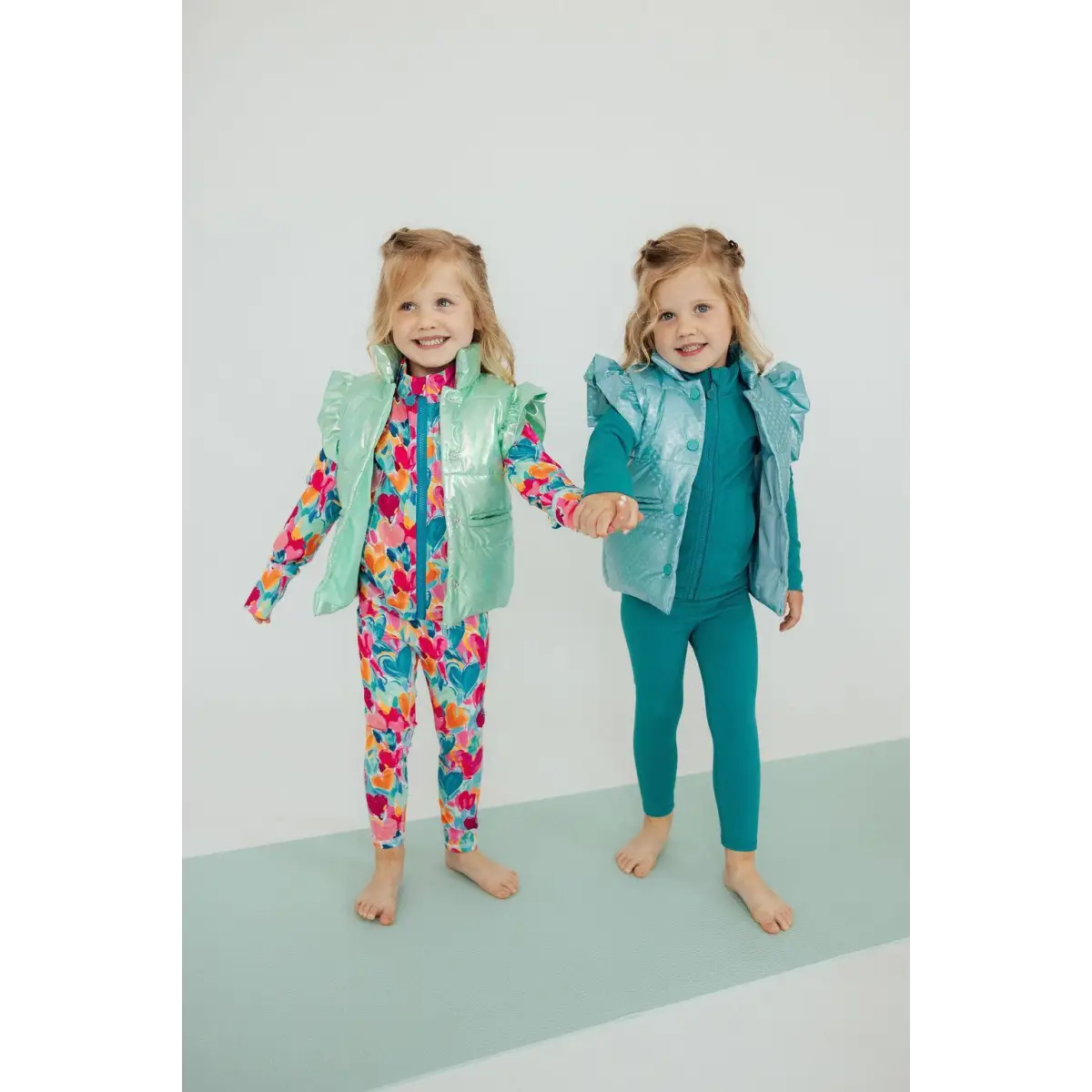 Turquoise Dot Puffer Vest - Mila & Rose ®