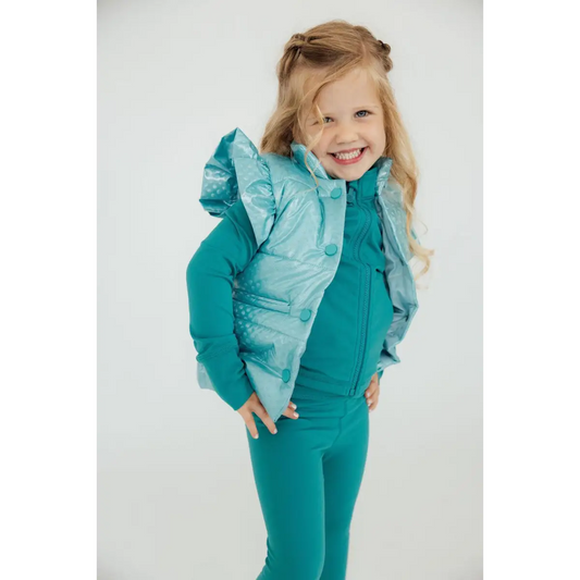 Turquoise Dot Puffer Vest - Mila & Rose ®