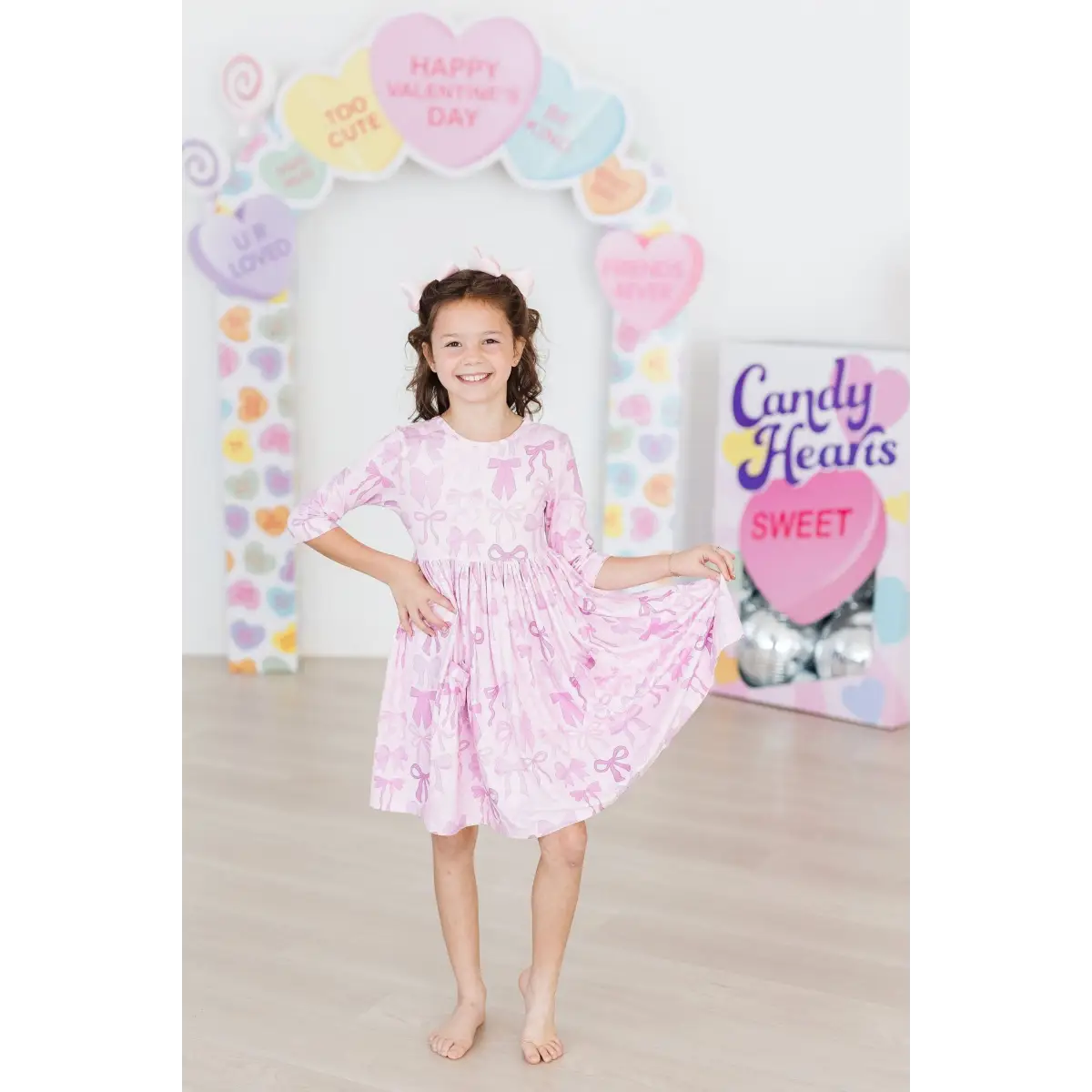 Pocket Twirl Dress - Twinkle Ties - Pink Bows - Mila & Rose ®